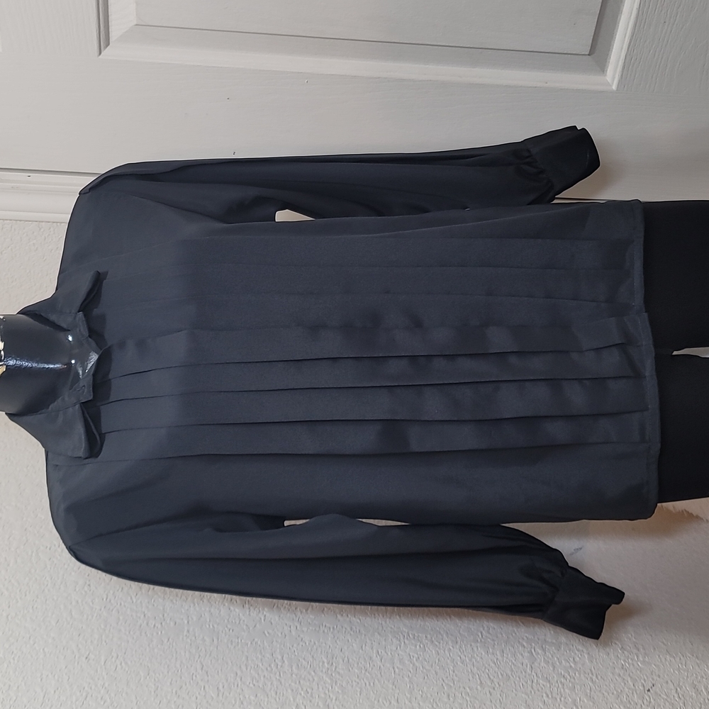 Oscar De La Renta Expression Black Blouse